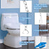 Toilet Chain Replacement Kit: 3Pcs 9.5 Stainless Steel Toilet Flapper Handle Chain with Hook Ring, Silver