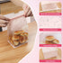 50 6.3'' 5.1'' 10.2'' Packaging(Pink) Funcoo pcs Bakery Bags with Window, x x Bakery Cookie Bags with Tin Tie Tab Lock