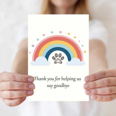 Smithtuy Pet Sympathy Thank You Card for Veterinarian Vet Nurse,Pet Dog Cat Loss Thank You Cards for Vet Clinic Staff