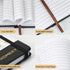 Lined Pocket Notebook, Small Notebook with 1 Pen, 2 Pack, 400 Pages, Hardcover Leather Journal (3.5" x 5.7", Black)
