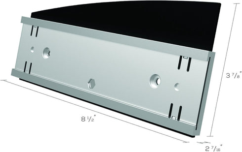 Deflecto Nameplate Sign Holder, Interior Image, Silver and Black, 8-1/2” x 2” (89105)