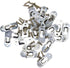 AUEAR Metal Keyhole Hanger, Picture Frame Mirror Cabinet Hanging Fasteners (20 Pack, Silver)