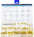 M3 M4 M5 M6 Hex Socket Set Screws - Brass Assortment Kit, 260 Pieces with Cup Point