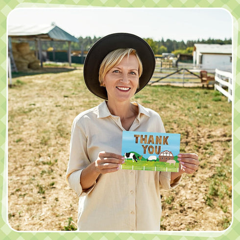 Motiskyy 24 4H 4H, Pcs Thank You Cards with Envelopes Bulk Blank Thank You Cards Inspirations Gifts for FFA(Farm)
