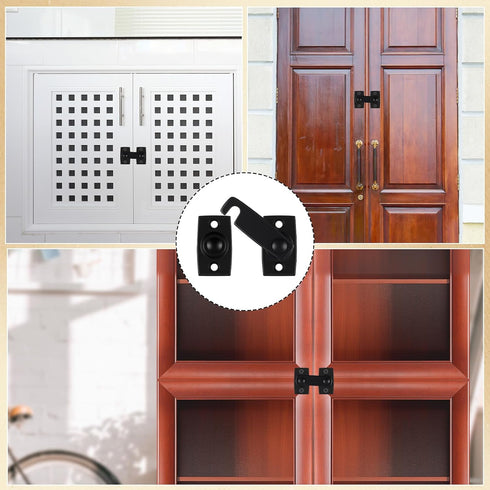 2 Pack 7/8" 2-3/32" 180 Hicarer Solid Brass Shutter Bar Latch x Barn Door Lock Degree Safety Heavy Duty Flip Gate