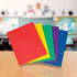 School Smart Smooth 2-Pocket Folder with Fasteners, Assorted Colors, Pack of 25