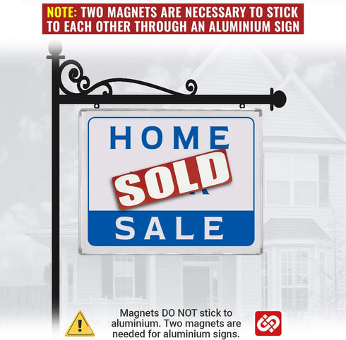 Sold Sign Rider for Realtors - Reusable Magnetic Sold Sign for Real Estate Agents by Office Products and Signs