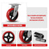 6"X2" Heavy Duty Industrial Casters, Crowned Polyurethane Tread Cast Iron Center Wheels, 1200 lbs Load Capacity