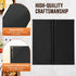 4.25" 11", 6 Pack (4 MYFULLY Restaurant Menu Holders x Black PU Leather Single Panel Menu Covers with Angled Corners