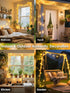 43FT 100LED 8 LORRYTE Connectable Globe String Lights | Modes Warm White String Lights Plug in with Remote | Hanging