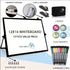Large Magnetic Dry Erase White Board 12"X16" with Black Frame, Stand, 8 Markers, 4 Magnets, Eraser for Office