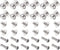 Mini Drawer Pulls, 12Pcs Zinc Alloy Mini Round Head Knobs with Screws for Home Cabinet Drawer Handle, Silver Tone