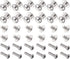 Mini Drawer Pulls, 12Pcs Zinc Alloy Mini Round Head Knobs with Screws for Home Cabinet Drawer Handle, Silver Tone
