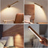 360 Dimmable TUNJINSHOU Rotatable Wooden Led - Magnetic Detachable Stepless Rechargeable Wall Light, Bedroom Living