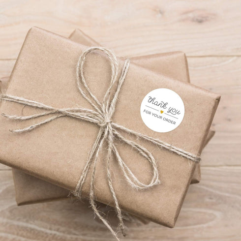 Thank You for Your Order Stickers / 500 Thanks from The Heart Business Labels / 1.5" Customer Appreciation Package