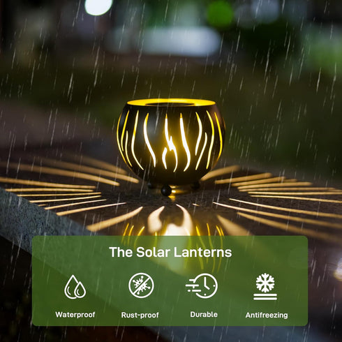 Deco,2026 Solar Lanterns Outdoor Waterproof, Solar Lights for Outside Patio Porch Garden Tabletop Gardening Lovers Mom