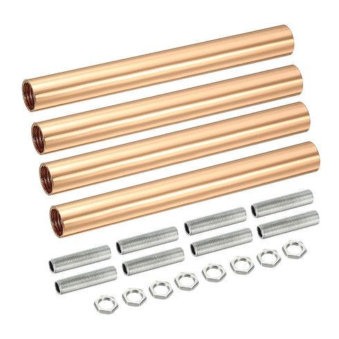 MECCANIXITY Threaded Extension Rod, 3.94" Lamp Pipe with Connector Light Fixture for Pendant