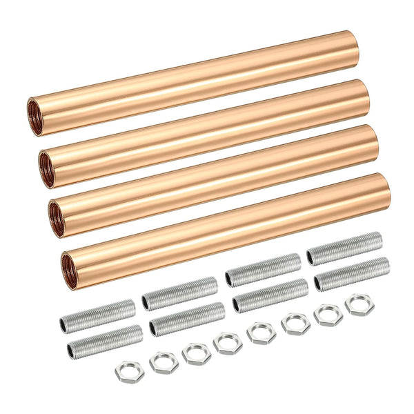 MECCANIXITY Threaded Extension Rod, 3.94" Lamp Pipe with Connector Light Fixture for Pendant