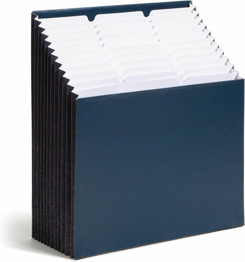 Smead Stadium File, 12 Pockets, Alphabetic/Monthly/Daily, Letter Size, Navy Blue (70211)