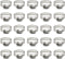 Hose Clamp 1 Inch Stainless Steel Worm Gear Fuel Line Clamps, 19-29mm (25 Pack)