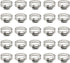 Hose Clamp 1 Inch Stainless Steel Worm Gear Fuel Line Clamps, 19-29mm (25 Pack)