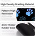 Dog Paw Print Round Mouse Pad, Funny Small Mouse Pad with Non-Slip Rubber Base, Home Office Decor Desk Accessories, 8.7