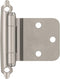 Amerock BPR7630G10 Reverse Bevel Face Mount Cabinet Hinge, Satin Nickel, 1 Pair/2 Pack