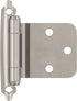 Amerock BPR7630G10 Reverse Bevel Face Mount Cabinet Hinge, Satin Nickel, 1 Pair/2 Pack