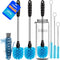 Holikme 6 Pack Brush Set, 14" Long Handle Stainless Steel Cleaner, 3