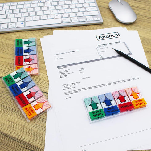 Message Flags Assorted Color, "Sign Here"/"Notarize"/"Initial Here"/"Sign and Date", 600 Pages Total, 3 Dispensers/Pack