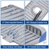 20 inch 10 20 5.5, Amerner Kitchen Sink Splash Guard, Large Slope & Adaptable Hole Faucet Mat for Kitchen Sink