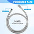 1Pcs 1/2" 1/4" Sprayer,47inch Stainless Steel Shampoo Bowl Hose Thread Sprayer Head to Thread Water Pipe Silver Sink