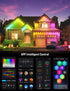 50 EcoNour FT RGB LED Permanent Outdoor Lights | Smart Waterproof LED Eaves Lights with App & Remote Control | Music