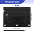Pencil Pouch for 3 Ring Binder: 3 Ring Binder Pencil Case with 2 Zippers, Large Capacity Pencil Pouch Bulk Holder Accessories Clear Window Pencil Case Aesthetic Pencil Organizer Pockets 1Pack (Black)