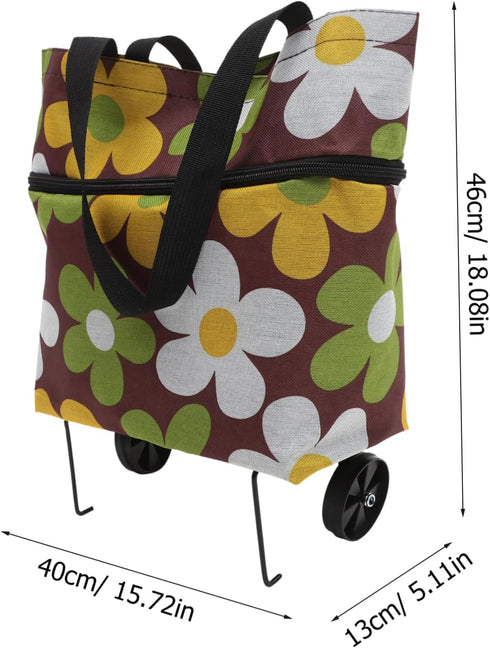 LIFKOME Folding Shopping Cart with Wheels - Compact & Convenient