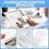 Yeaqee 50 Pcs Poly Envelopes, Clear File Folders with Snap Button Closure, US Letter A4 Size, Label Pocket