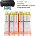 Empty Refillable Printer Ink Cartridge with Permanent Chip for PIXMA TS702 TR7520 TR8520 TR8620 Printers