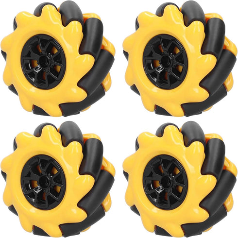 Yellow 60mm High Hideness Mecanum Wheel -Directional Wheel TT Motor Hubs/Connector for