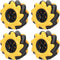 Yellow 60mm High Hideness Mecanum Wheel -Directional Wheel TT Motor Hubs/Connector for