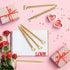 Chinco 12 Pieces Heart Shaped Pens, Black Ink Retractable Metal Decorative Ballpoint Pens for Women, Birthday Gifts