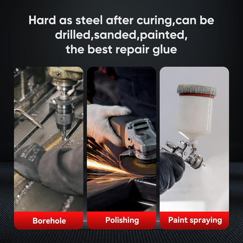 Metal Glue, 1.76oz 2 Part Epoxy AB Glue, Heavy Duty Weld for Metal, Plastic, Steel, Ceramics, Automotive Repair (1Pcs)