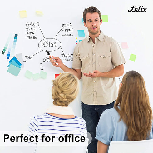 Lelix Dry Erase Markers, 42 Pack with 14 Black, 14 Blue, 14 Red Chisel Tip Markers for School and Office Supplies