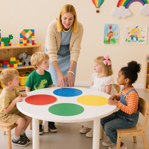 PinCute Updated Larger Sized 11.8 inch Dry Erase Dots, 10 Pack Colorful Removable Stickers for Classroom