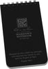 Rite in the Rain Weatherproof Top Spiral Combat Notebook, 3" x 5", Black Cover, Warrior Prayer