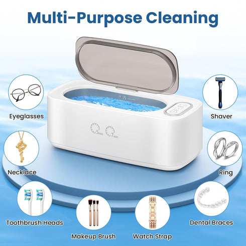 48kHz 304 400ML Ultrasonic Cleaner, Ultrasonic Jewelry Cleaner Machine for Eyeglasses, Jewelry, Rings, Watch Straps