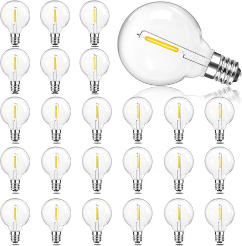 Blakapoo G40 LED Replacement Light Bulbs, 1W E12 Screw Base Shatterproof Clear Small