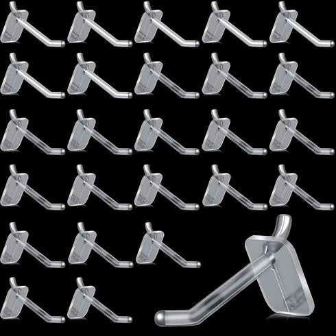 120 Pcs 2.4 Inch Plastic Pegboard Hooks for Peg Boards, Craft, Storage, Garage, Kitchen, Tools