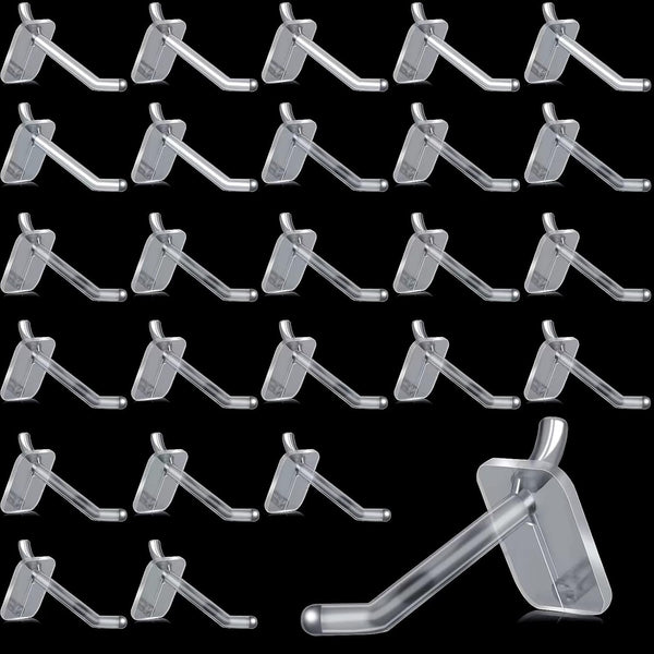 120 Pcs 2.4 Inch Plastic Pegboard Hooks for Peg Boards, Craft, Storage, Garage, Kitchen, Tools