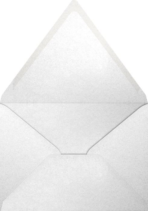 LUXPaper A7 Contour Flap Invitation Envelopes | 5 1/4" x 7 1/4" | Crystal Metallic | 80lb. Text | 50 Qty
