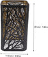DOITOOL Metal Small Lamp Shade with Tree Pattern Wrought Hollow Carved Lampshade for Pendant Floor Table Lamps